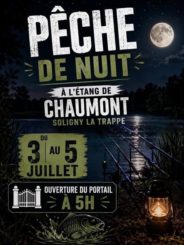 3 et 5 juillet pêche de nuit étang de chaumont 800x600