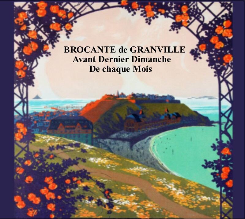 Affiche Granville Roc orange carré
