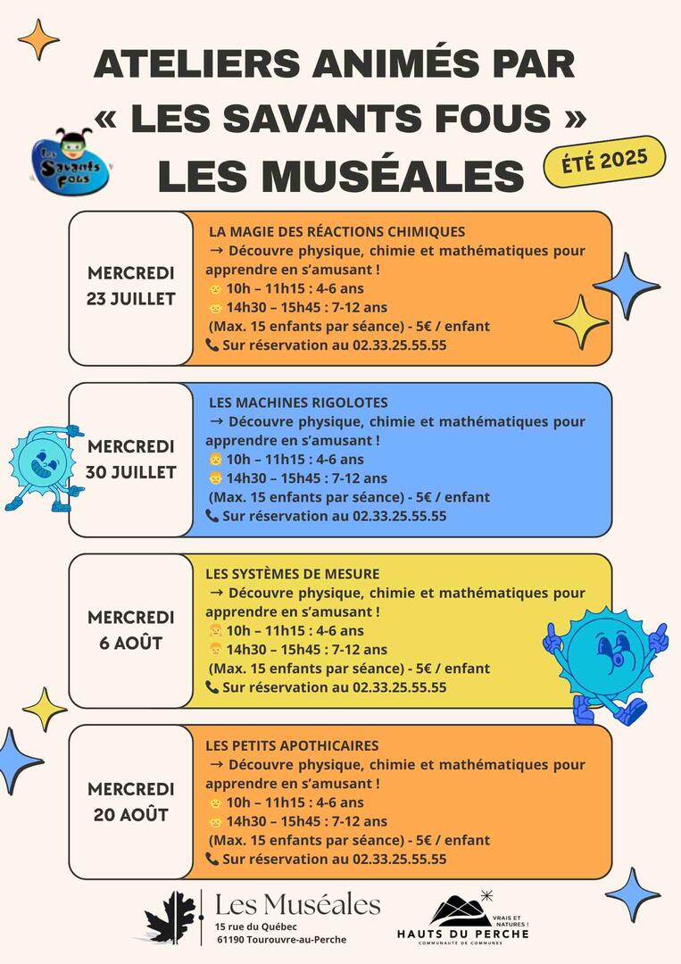 Atelier les Savants Fous Muséales 2025