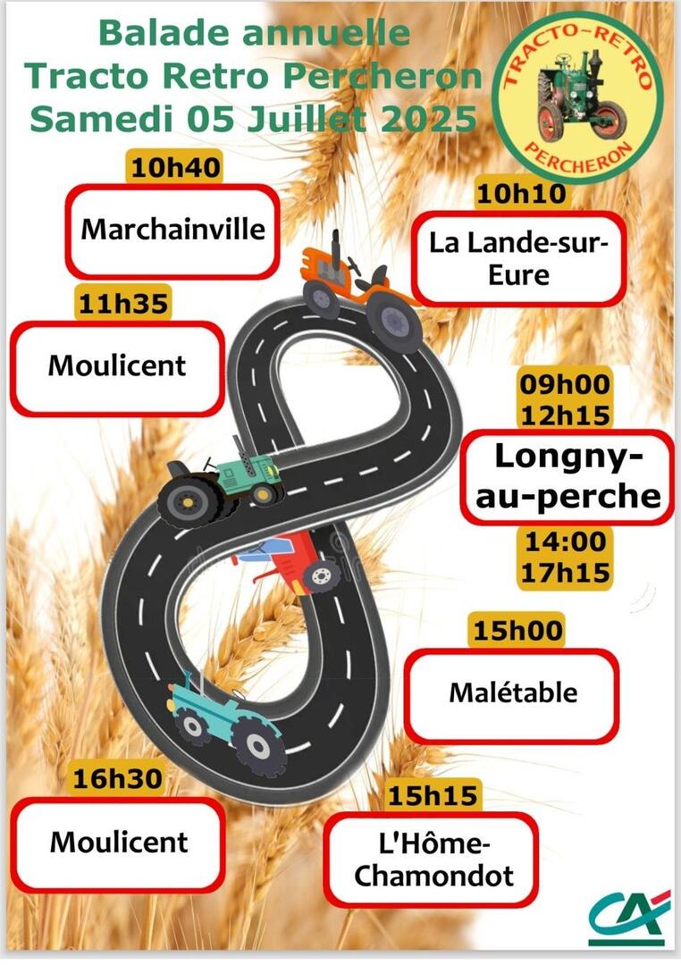 Balade annuelle des tracteurs retro percheron 2025