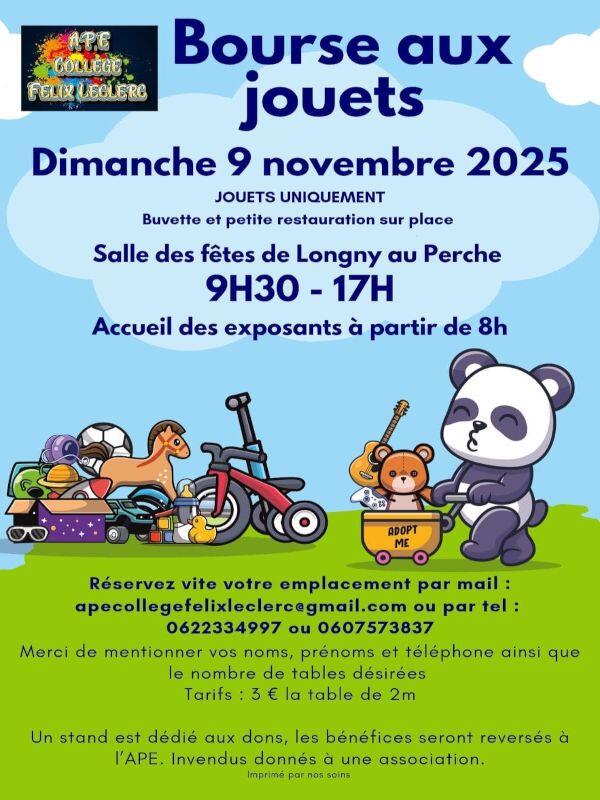 Bourse aux jouets APE College Felix leclerc