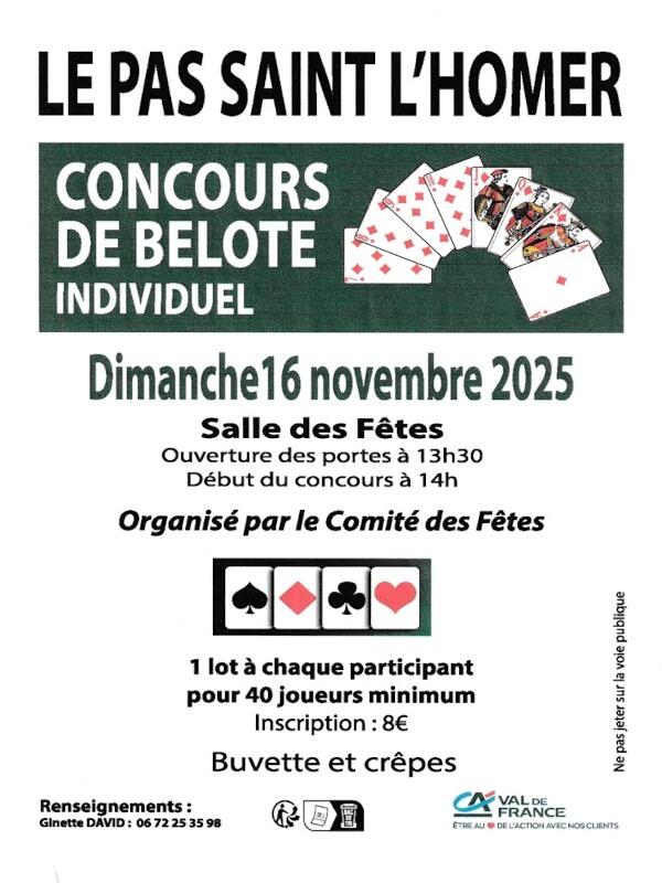Concours de Belote Le Pas St L'homer