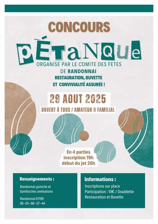 Concours pétanque Randonnai