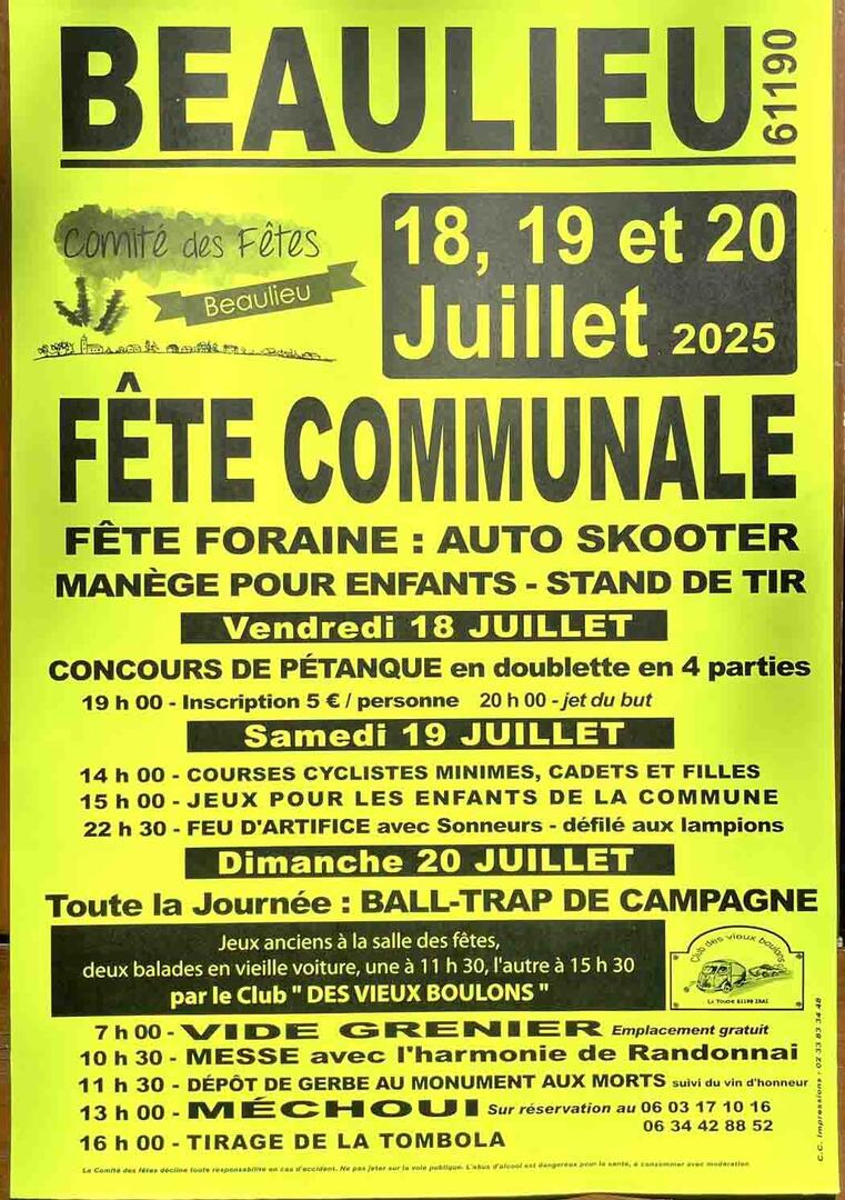 Fête communale Beaulieu