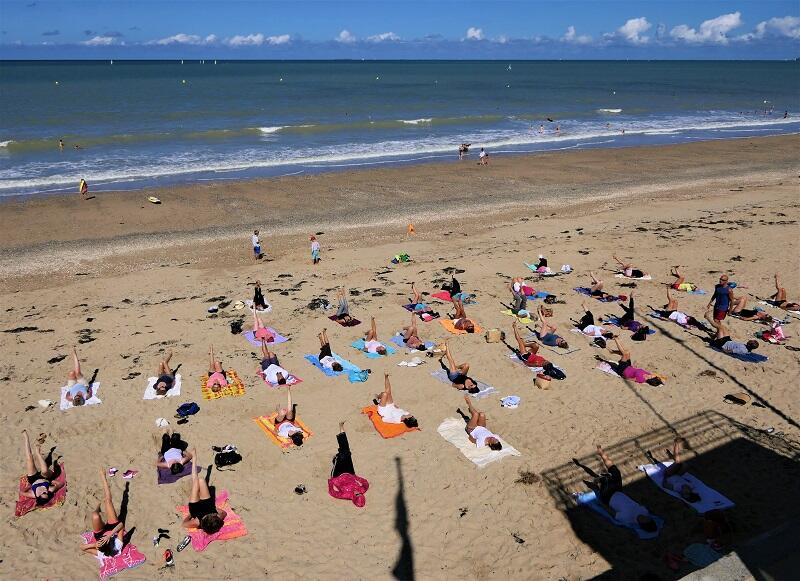 Gym sur la plage jullouville