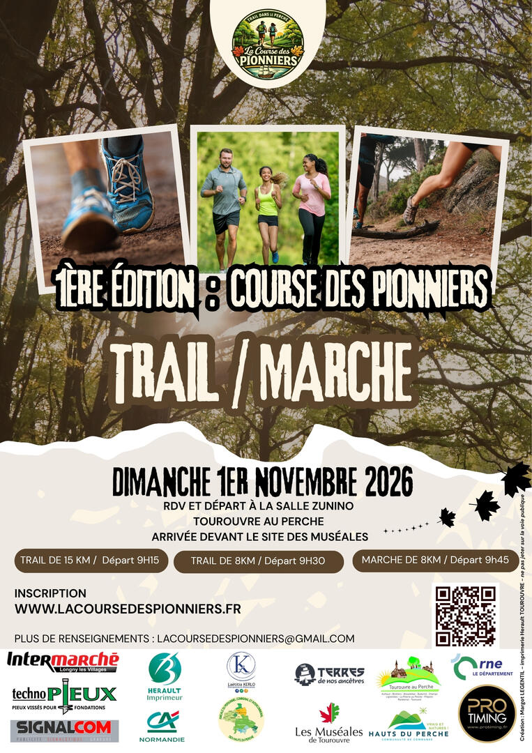 la course des pionniers - Affiche course à pied - 1