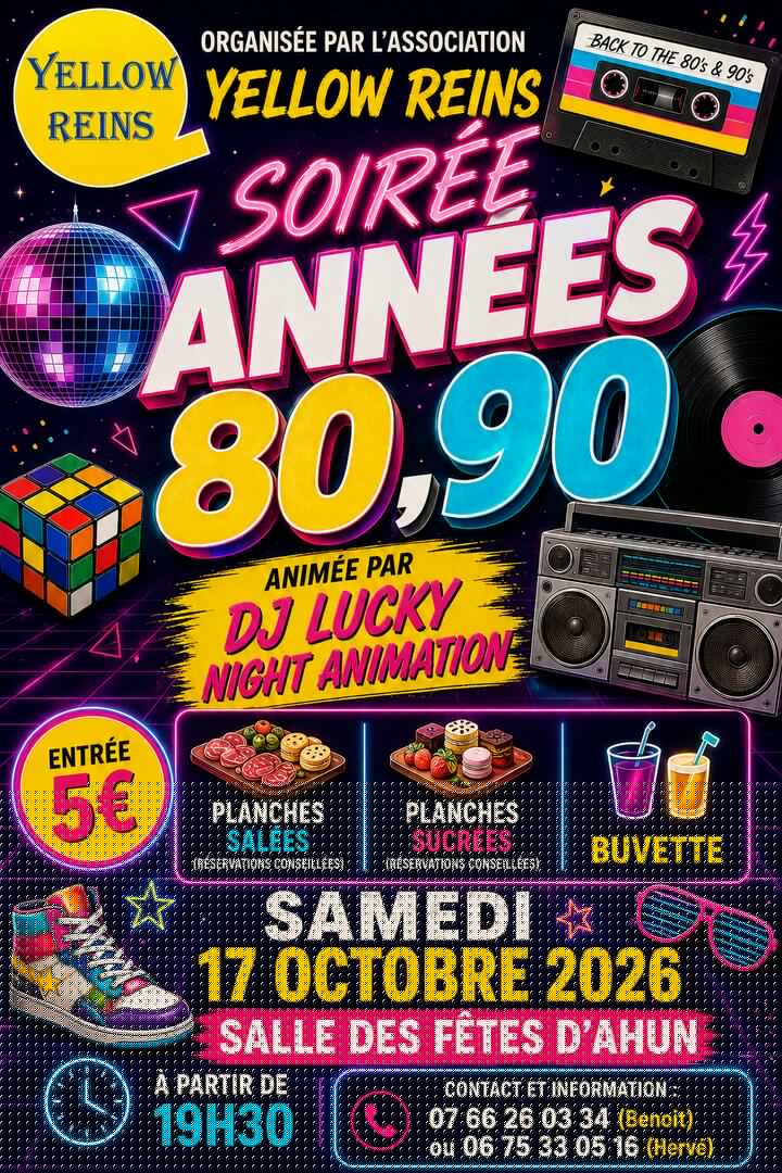 Affiche soirée 80/90