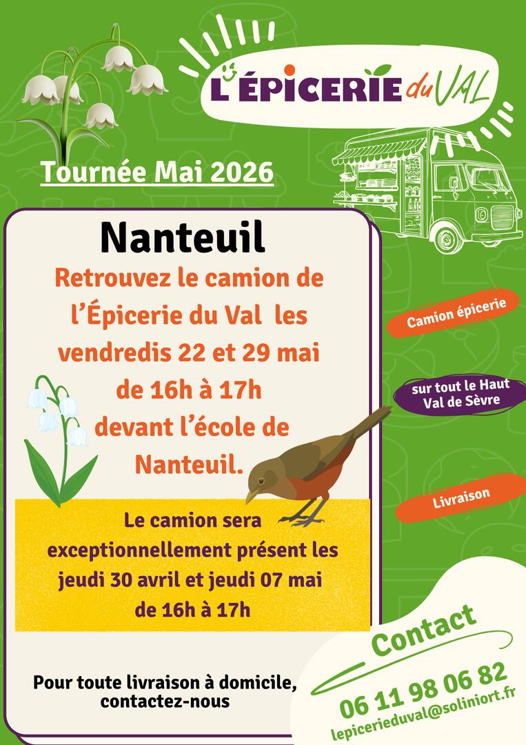 Tournée nanteuil mai 2026