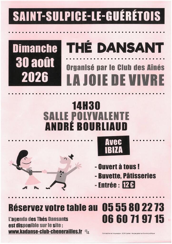 Thé dansant st sulpice le gueretois