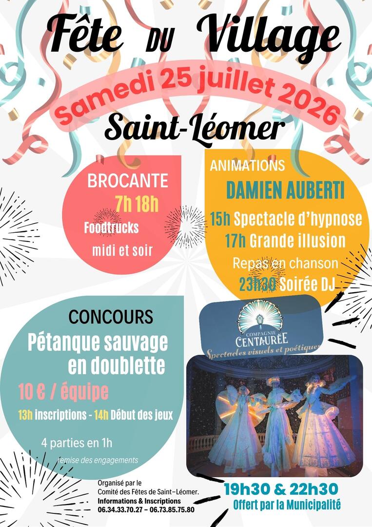 Affiche Évènement Fête du Village