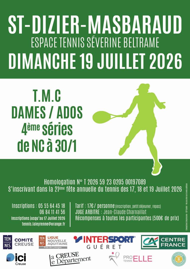 Affiche TMC Dames Juillet 2026