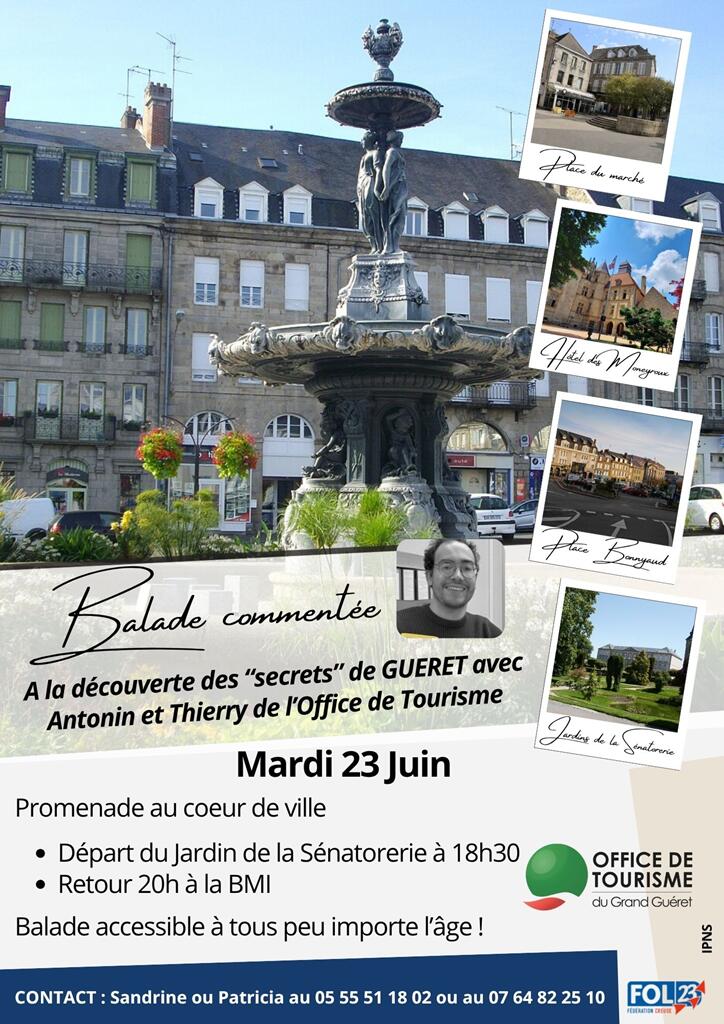 Affiche visite commentée Guéret