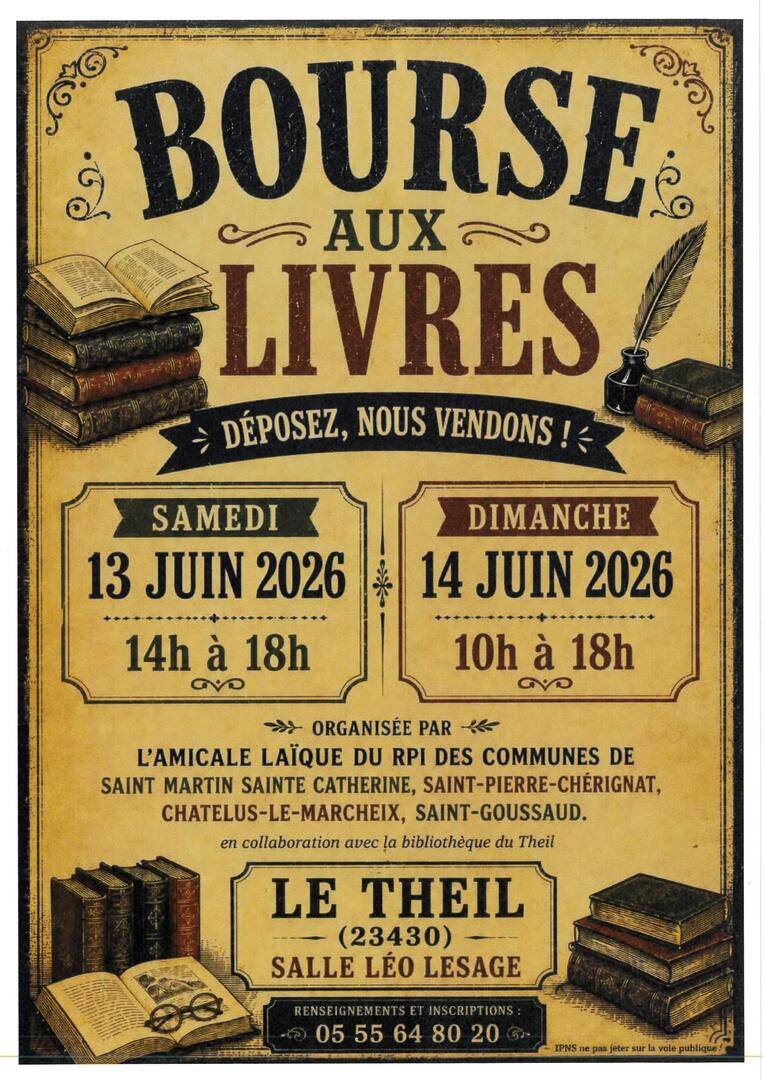 Affiche bourse aux livres 2026