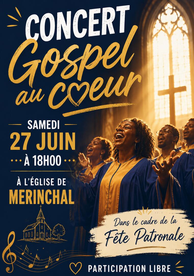 Affiche concert GOSPEL AU COEUR DERNIER JET