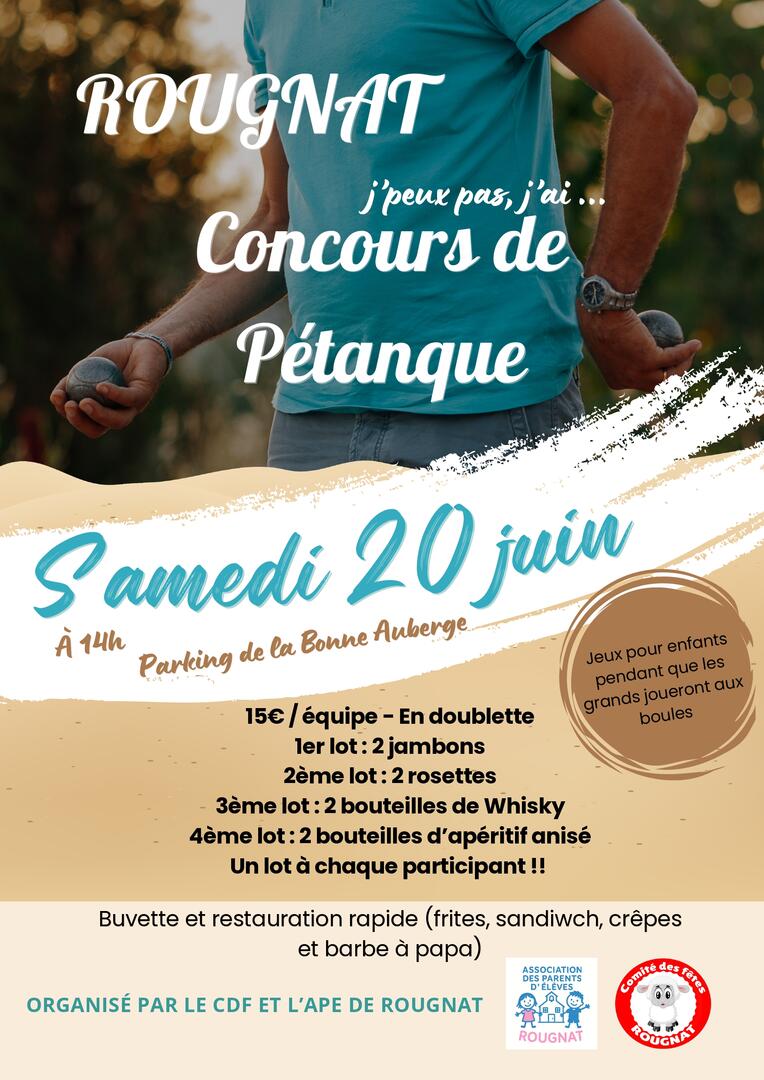 Affiche concours de pétanque