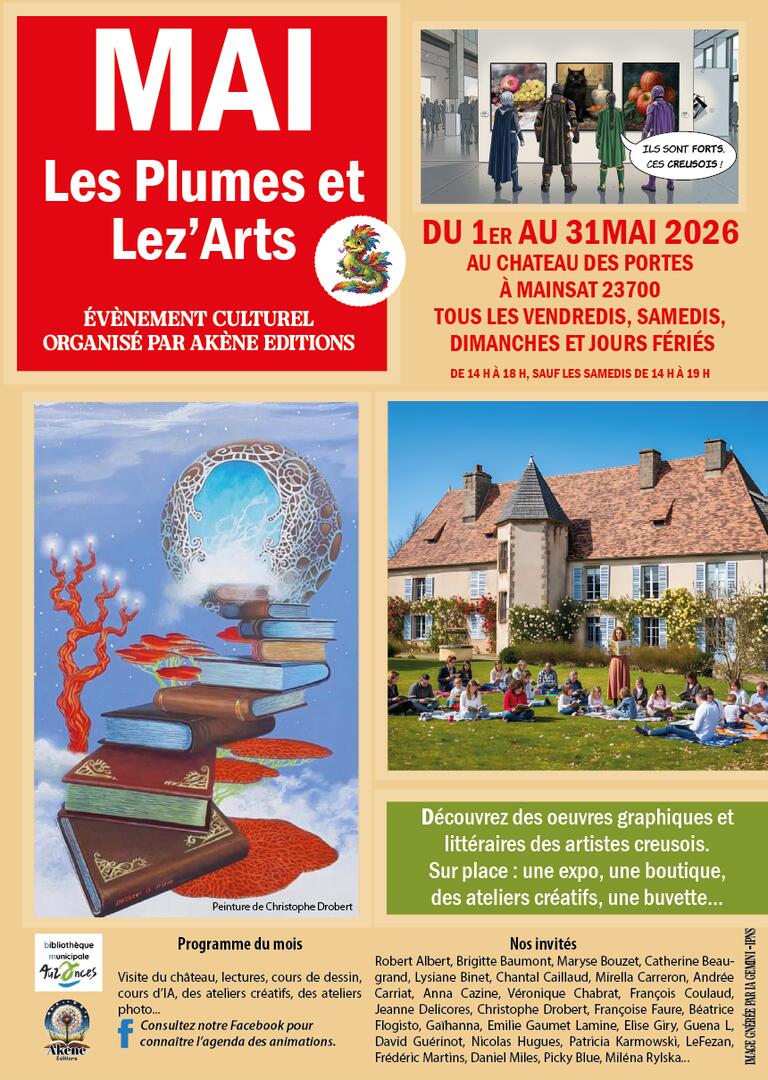 Affiche pour le net Les Plumes et lez'Arts 2026