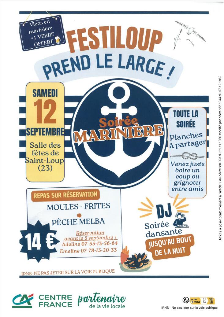 Festiloup, soirée marinière