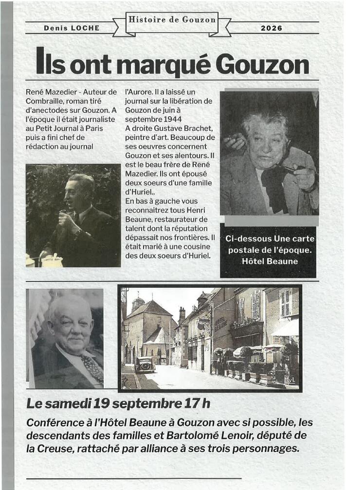 Journée du patrimoine - conférence
