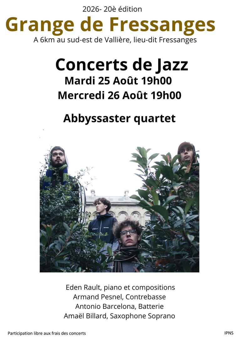 Concert Grange de Fressanges « Abbysaster »