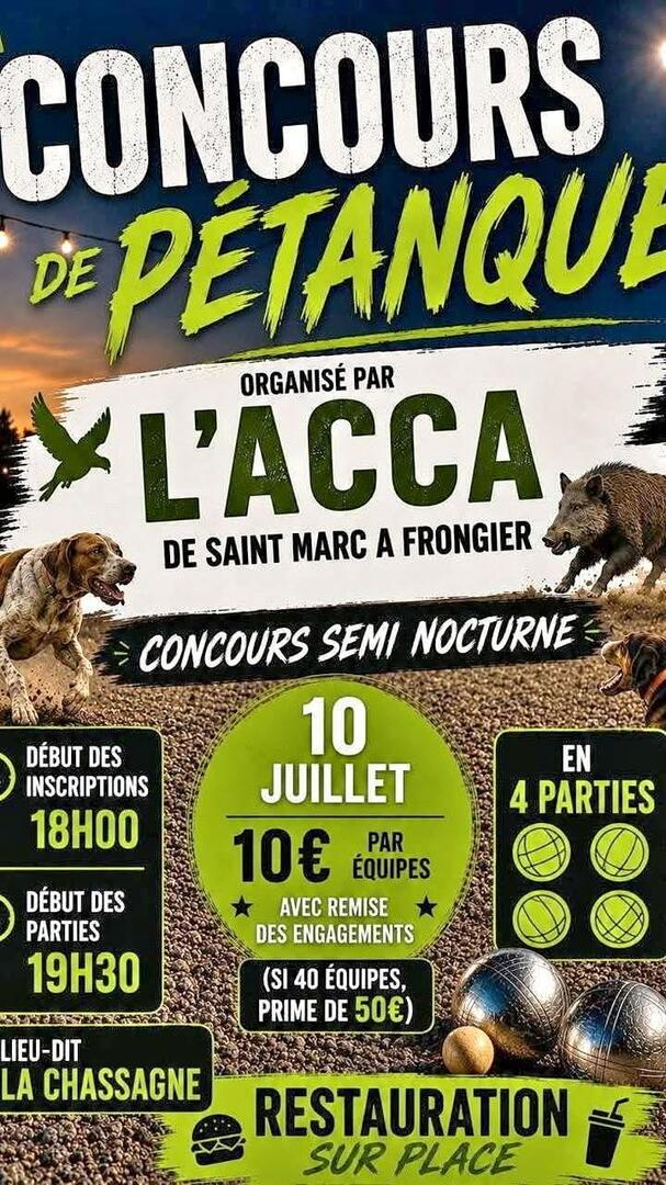 Concours Petanque St Marc à Frongier