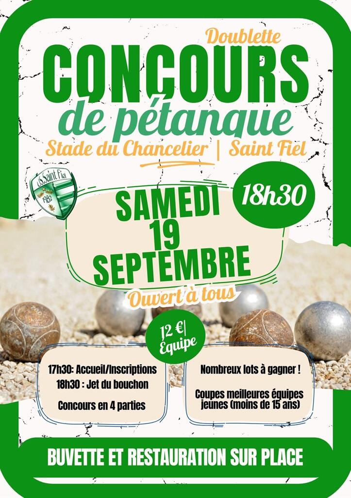 Concours de pétanque St Fiel