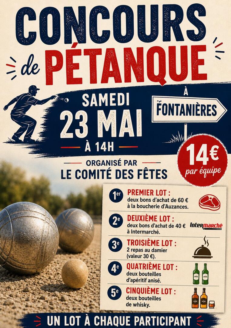 Concours pétanque