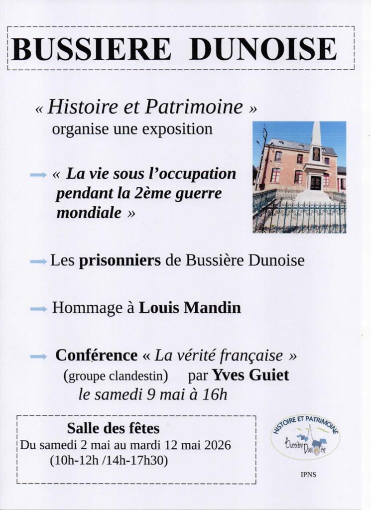 Conference expo Bussiere Dunoise