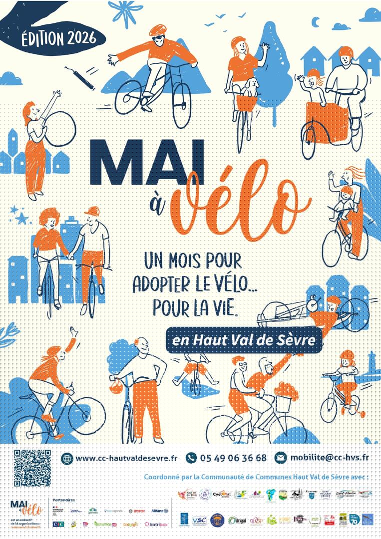 Affiche mai à vélo