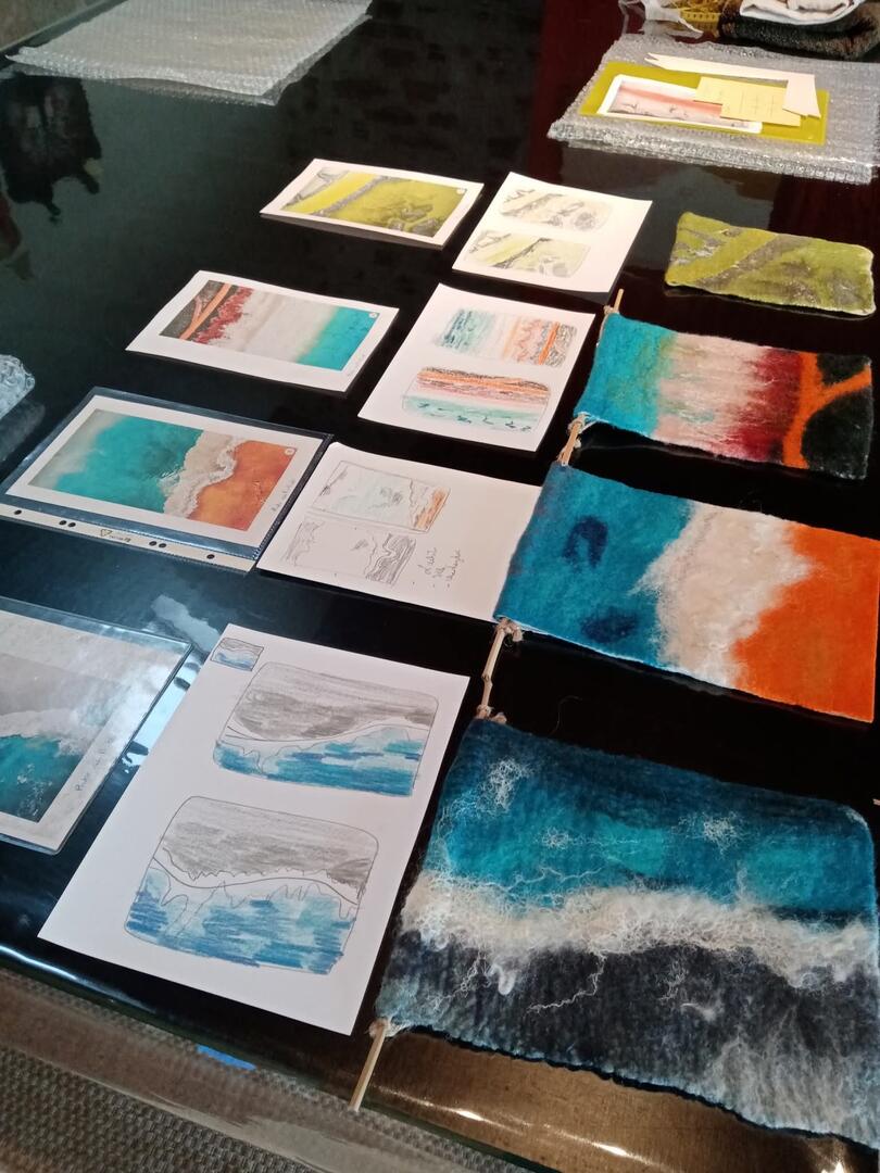 Atelier tableau abstrait.