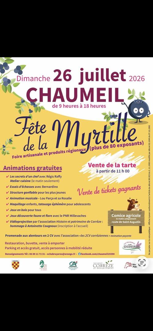 Fête de la Myrtille 2026