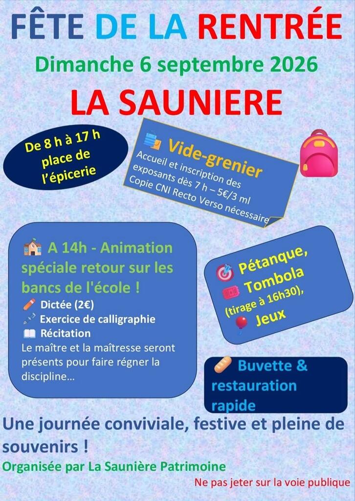Fête de la rentrée à la Saunière