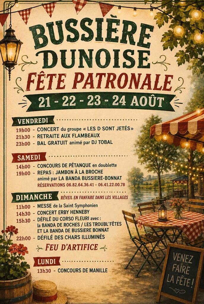 Fete patronale Bussiere-Dunoise