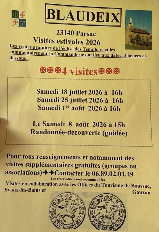 Visites estivales Blaudeix