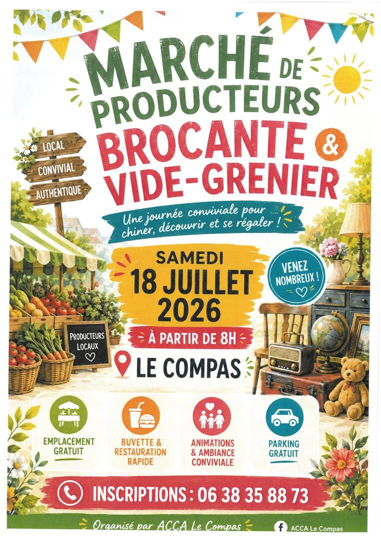 Marché brocante 18 juillet