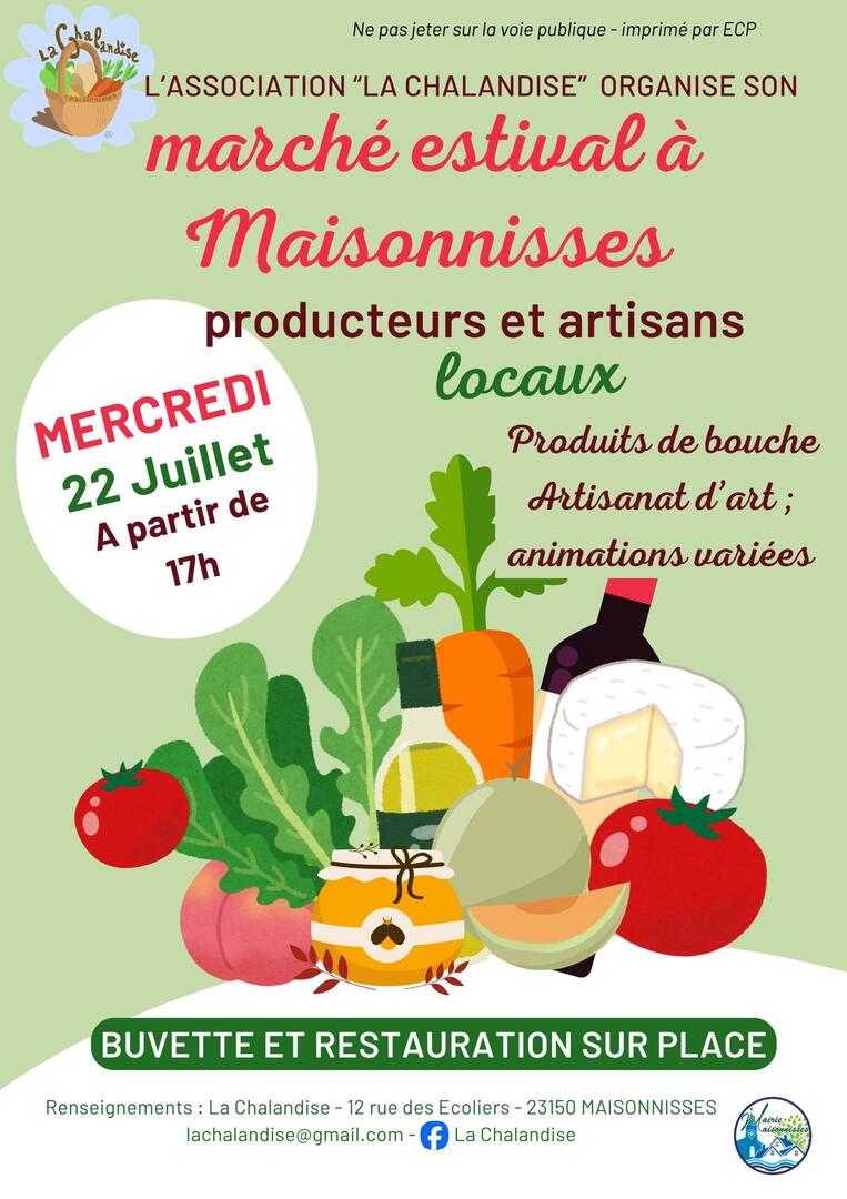 Marché estival affiche