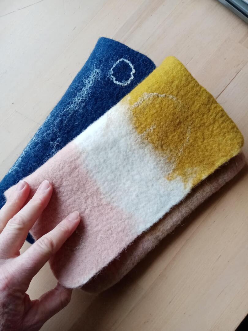 Pochettes en feutre de laine