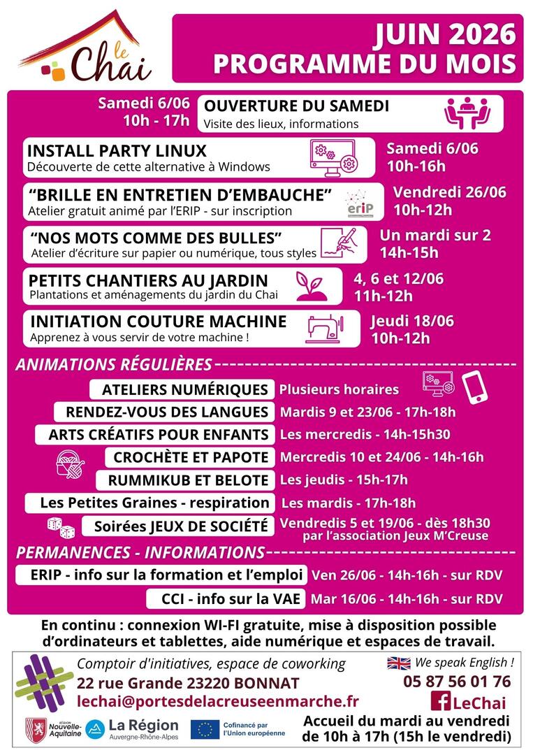 Programmes mensuels 2026 - 1