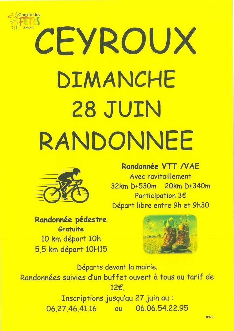 Randonnée Ceyroux