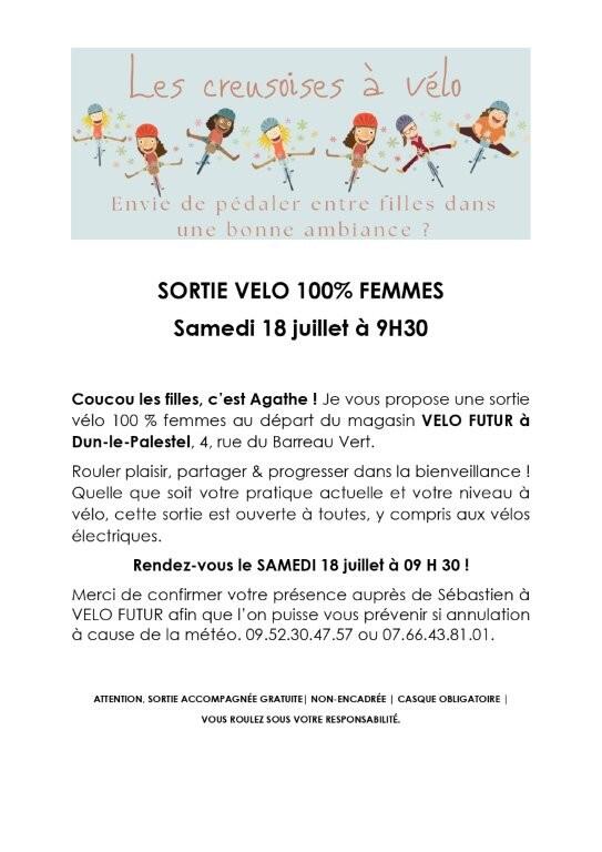 SORTIE VELO 100 femmes - Affiche - 18 07 2026