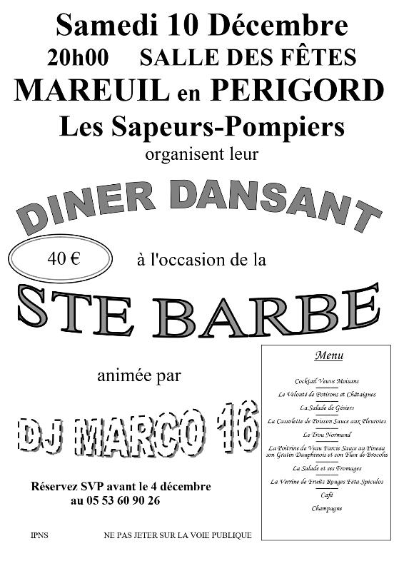Ste Barbe pompiers Mareuil