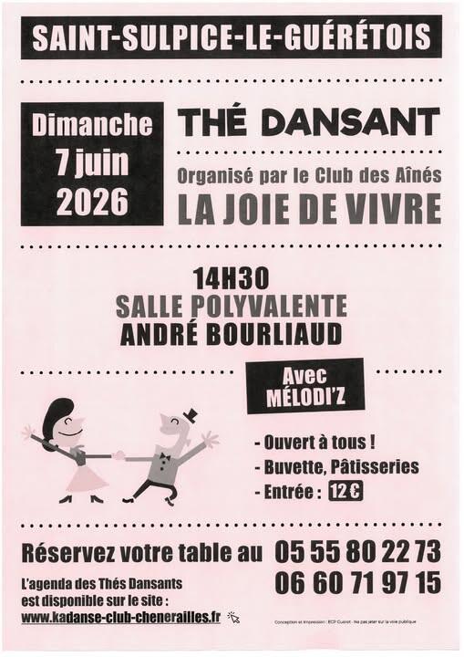 Thé dansant St Sulpice le Guérétois