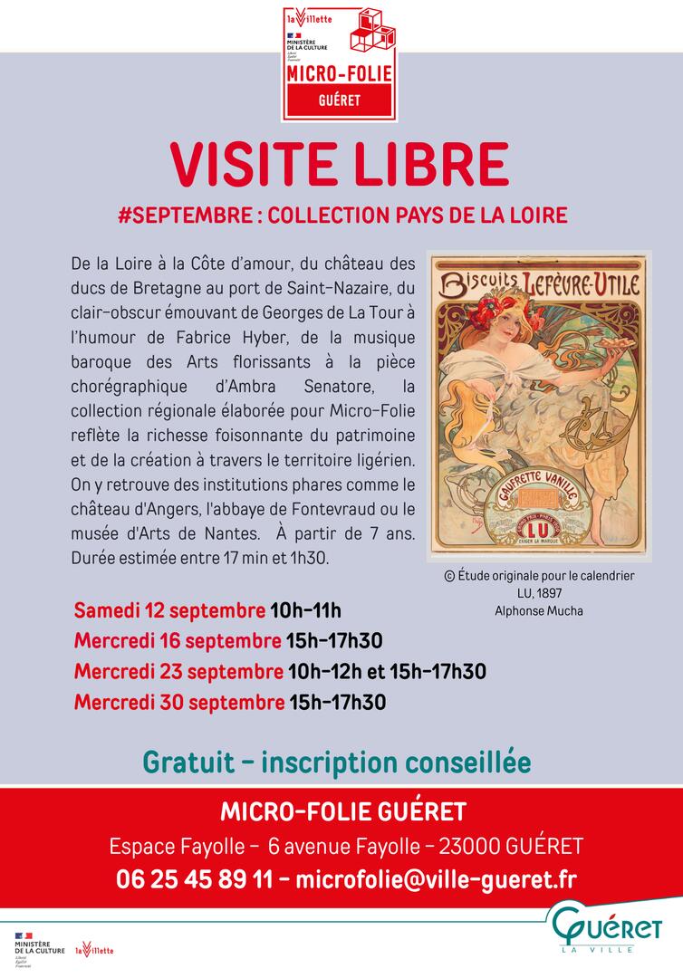 Visite libre collection Pays de la Loire