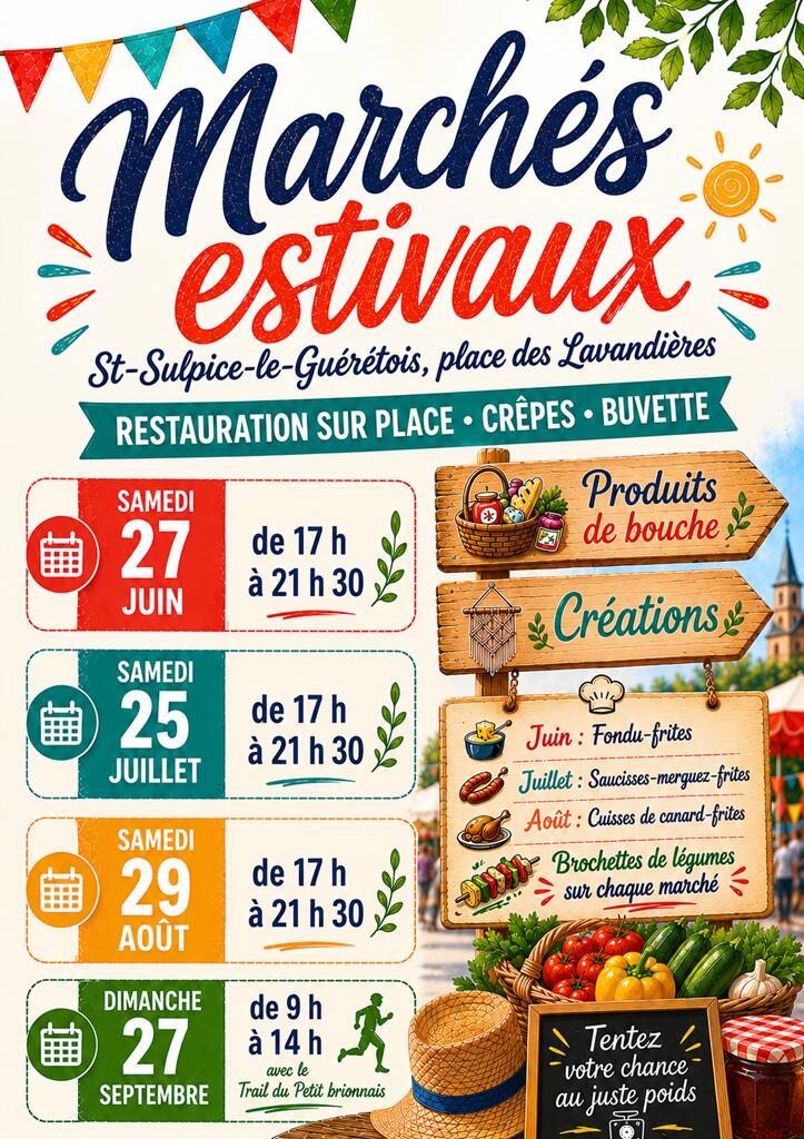 Marchés estivaux St Sulpice