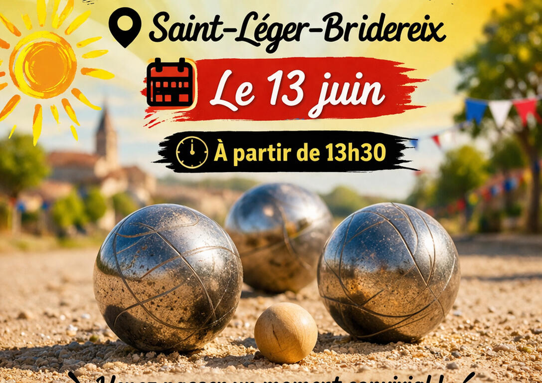 concours pétanque Foyer rural St Léger Bridereix