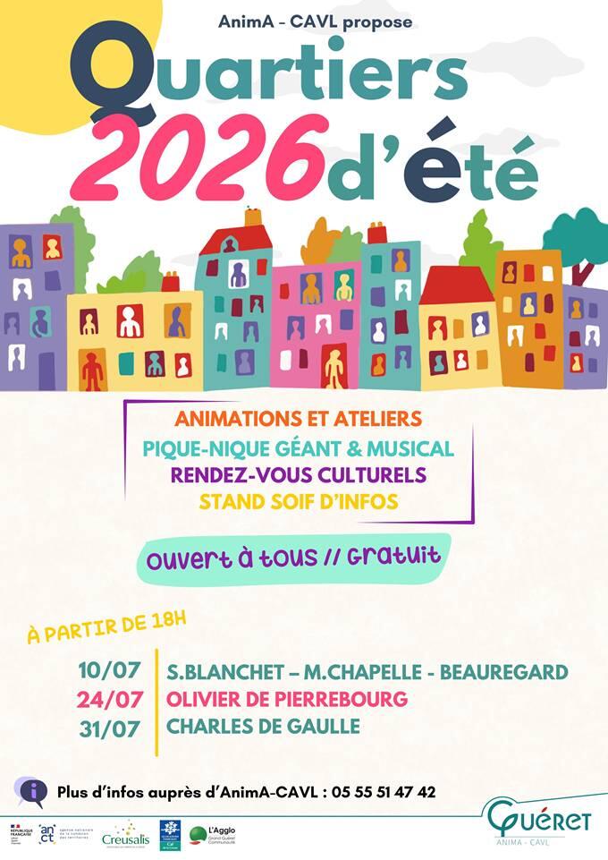 quartiers d'été 2026