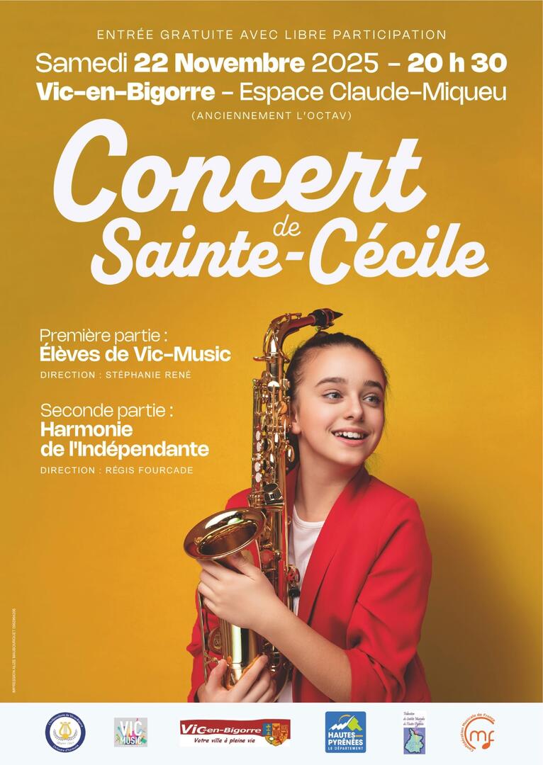 Concert Sainte-Cécile Vic-en-Bigorre