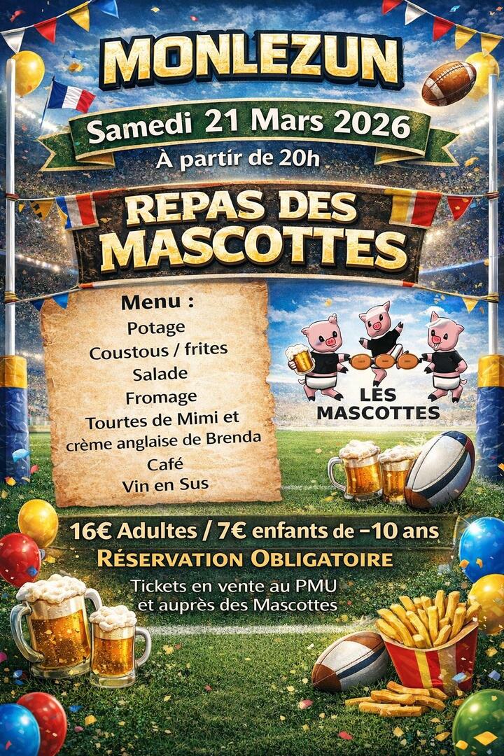 Repas des Mascottes Monlézun