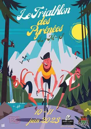 Affiche Triathlon des pyrenees 2023