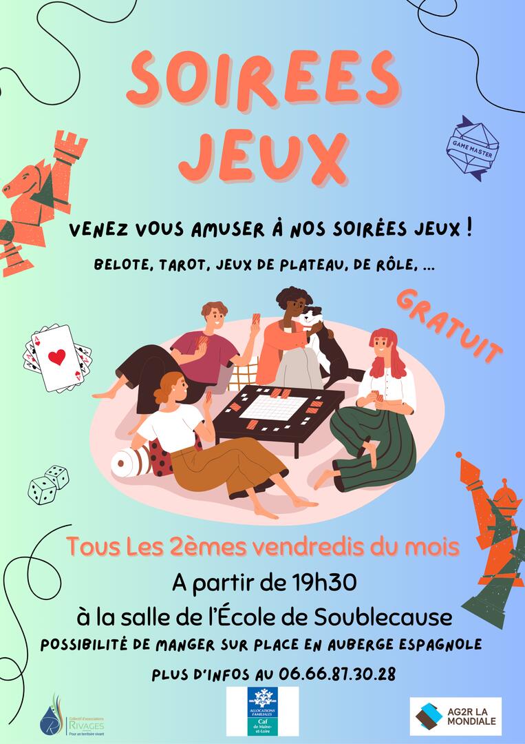 Flyer A4 Soirée Jeux de Société - 1