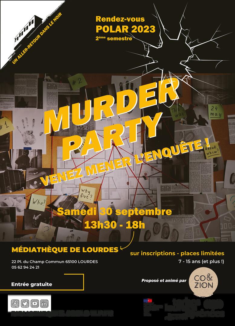 Lourdes médiathèque murder party septembre 202